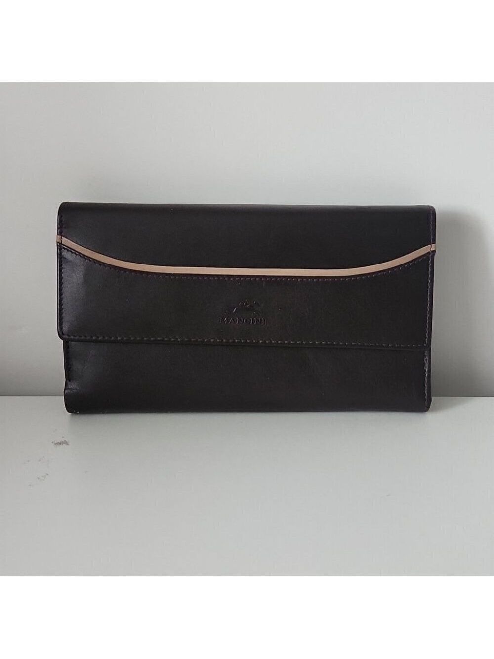 MANCINI | Leather wallet brown tan